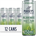 Purdey’s Rejuvenate Natural Energy Drink 12 x 250 ml Cans