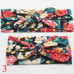 2pcs Mama & Baby Headband Hair Band Floral Flowers 3