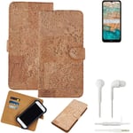 FOR Nokia C20 SMARTPHONE CASE COVER WALLETCASE CORK