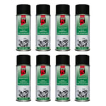 Lot de 8 bombes de peinture haute température - noir mat - Auto-K - 400ml