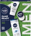 NIVEA MEN Game Ready Gift Set (3 Products), Men'S Skincare Gift Set, Shower Gel