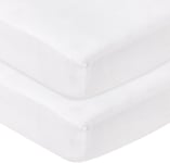 Sasma Home - Pack of 2-100% Jersey Cotton Crib Next2Me Fitted Sheets - Next2Me