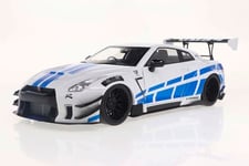 SOLIDO 1:18 Nissan GT-R (R35) W/Liberty Walk Body KIT 2.0 White and Blue St