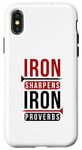 iPhone X/XS Iron sharpens iron Proverbs Solomon 27 verse 17 Bible Case