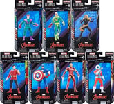 HASBRO MARVEL LEGENDS AVENGERS COMICS SET OF 7 + 1 BAF PUFF ADDER 6" FIGURE