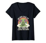 Womens Cthulhu Mythos Quote, Retro Yoga Cthulhu V-Neck T-Shirt