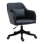 Office Chair with Electric Vibration Massage Lumbar Pillow, Wheels