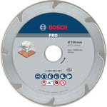 Bosch 1x PRO Marble Diamond Cutting Disc for Bore 22.23 and Large Angle Grinders (for Soft stone, Marble, Ø 150 mm, Professional Accessory Large Angle Grinder)