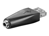 Microconnect - Audio-Adapter - Usb Hona Till Mini-Phone Stereo 3.5 Mm Hona - Svart