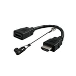 SCP DO-D004 | The Dongler Adapter - Port Saver | HDMI - HDMI | Max 3840x2160 60Hz 4:4:4 | Black | 10cm