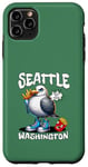 Coque pour iPhone 11 Pro Max Seattle Washington Seagull French Fries Souvenir drôle