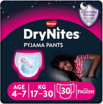 Huggies Drynites, Girls’ Pyjama Pants - Sizes 4-7 Years (30 Pants) - Unbeatable 
