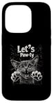 iPhone 14 Pro Let’s Paw-ty Cat Graphic Fun Party Cat Design for Pet Lovers Case