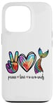 Coque pour iPhone 13 Pro Peace Love and Mermaids Cute Mermaid Amoureuse Fille