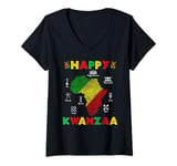 Womens Happy Kwanzaa Seven Principles Of Kwanzaa Women V-Neck T-Shirt