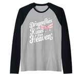 Dragonfly Dragonflies Are Kisses From Heaven Raglan Baseball Tee