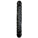 Huge Realistic Dildo Veined Double Header Bender Black Dong Doc Johnson - 12"