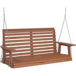 Vidaxl - Banc de balançoire de jardin chaînes en métal bois massif sapin Brown