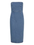 Bardot Vanda Denim Midi Dress Blå