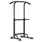 SogesPower Power Tower Réglable Dips Station Barre de Traction de Musculation Supports de Trempage Chaise Romaine d’Entraînement en Force Multifonctionnel Fitness Maison