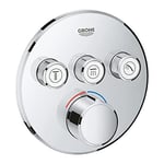 GROHE Smartcontrol Mixer– Push-Turn-Shower Technology Makes Your Perfect Shower Or Bath Easier Than Ever, Chrome, 29146000