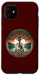 Coque pour iPhone 11 Folk Music In Nature By A Lake Guitare acoustique hippie