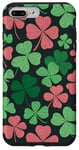 Coque pour iPhone 7 Plus/8 Plus Shamrock Trèfle à quatre feuilles Motif vert