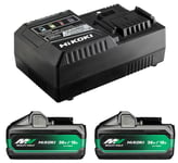 HiKOKI Batteriset 2xBSL36B18X/Laddare 18V/36V MV 4AH/8AH