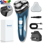 Electric  Razor  for  Men ( 120Mins  Shaving  Time &  Fast  UK  Adapter  1H  Cha