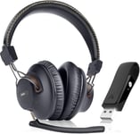 DG59M - Casque Bluetooth à Micro pour PS5 et PS4, Casque sans Fil avec Adaptateur USB pour PC, Ordinateur Portable et Bureau, Jeux et Travail à Domicile, Audio dans Le Jeu, 40 h d¿autonomie