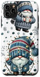 Coque pour iPhone 11 Pro Max Winter Gnome For Women Kids With Christmas Lights For Xmas