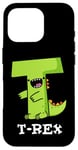 Coque pour iPhone 16 Pro Jeu de mots alphabet amusant T-Rex