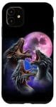 Coque pour iPhone 11 3 Dragons hurlant à la lune Funny Fantasy Dragon Lover Kid