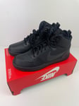 Nike Court Borough Mid Winterised Boots Shoes Size UK 9.5 TRIPLE BLACK