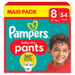 Pampers Large Baby-Dry Pants, størrelse 8 Extra , 19 kg+, Maxi Pack (1 x 54 bukser)