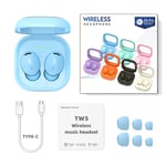 NOUVEAU C9pro TWS Casque sans fil Bluetooth 5.2 Écouteurs Bluetooth Casque Sport Stéréo Fone Bluetooth Écouteurs pour Xiaomi iPhone-Bleu