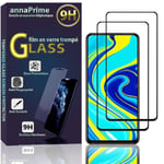 Pour Xiaomi Redmi Note 9S- Note 9 Pro 6.67": Lot - Pack de 2 Films de protection d'écran Verre Trempé Plein écran de Couleur - NOIR