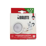 BIALETTI, Pièces 3 Joints + 1 Plaque Pour Moka Express 2 Tasses