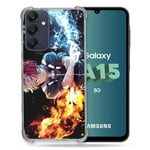 Cokitec Coque Renforcée pour Samsung Galaxy A15 4G / 5G Manga My Hero Academia Shoto