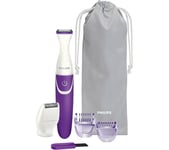 PHILIPS Essential BRT383/15 Bikini Trimmer - White & Purple, White,Purple