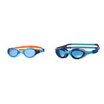 Zoggs Phantom 2.0 Childrens Swimming Goggles, Quick Fit childrens Goggles 6-14 years, Blue/Orange/Blue & Super Seal Kids Swimming Goggles, Goggles kids 6-14 years, Blue/Grey/Camo