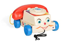 Fisher Price Classiques Téléphone jouet Chatter, jouet rétro pour bébé à pousser, téléphone jouet pour tout-petit, jeu de rôle pour enfants, téléphone pour bébé, jouet cadeau rétro à partir de 1 an