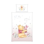 Herding Parure de lit Winnie l'ourson pour Enfant, taie d'oreiller env. 40 x 60 cm, Housse de Couette env. 100 x 135 cm, avec Fermeture à Rabat et boutonnière, 100% Coton