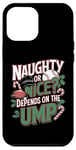 Coque pour iPhone 12 Pro Max Naughty or Nice dépend du Noël Ump Baseball