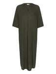 Kaffe Kamilia Kaftan Dress Khaki Green