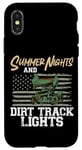 iPhone X/XS USA Vintage Flag Summer Nights And Dirt Track Lights Race Case