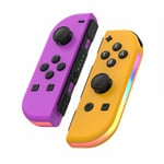 Switchjoycon vasen ja oikea peliohjaimet RGB-valoilla ja värinä Bluetooth-peliohjaimella