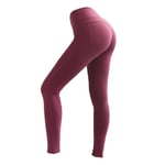 ZYDZSWDT Legging de yoga taille haute pour femme avec poches pour contrôle du ventre, compression non transparente, sexy et extensible - Rouge Hero ||| S