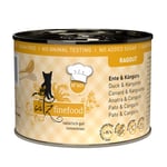 catz finefood Ragout N° 607 - Nourriture Humide pour Chat - Kangourou & Canard - Aliment Fin pour Chats - en Sauce - sans céréales ni Sucre - À Haute teneur en Viande - 6 boîtes de 190 g