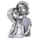 Alexandra House Living Figurine décorative argentée en Plastique pour Enfants 16 x 20 x 29 cm